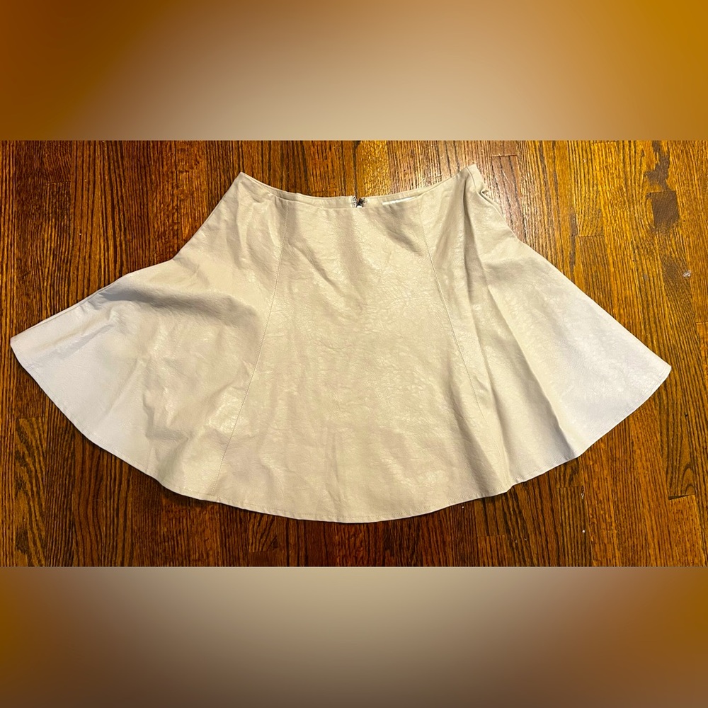 She + Sky Boutique Brand Pleather Flare Skirt